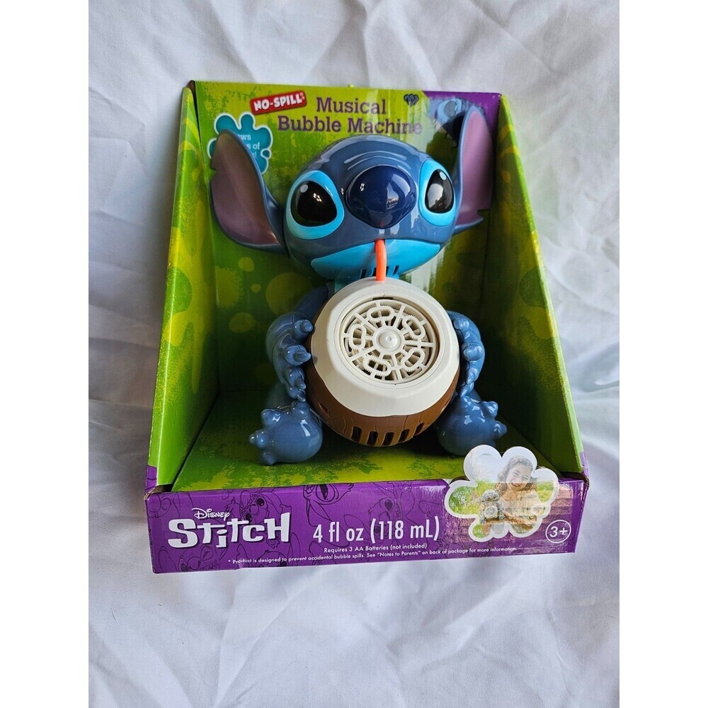 Disney Stitch No-Spill Musical Bubble Machine‎ new
